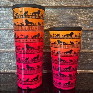 2 The Lion King Tumbler Ombré Print Simba Disney Simple Modern Travel Cup Mugs